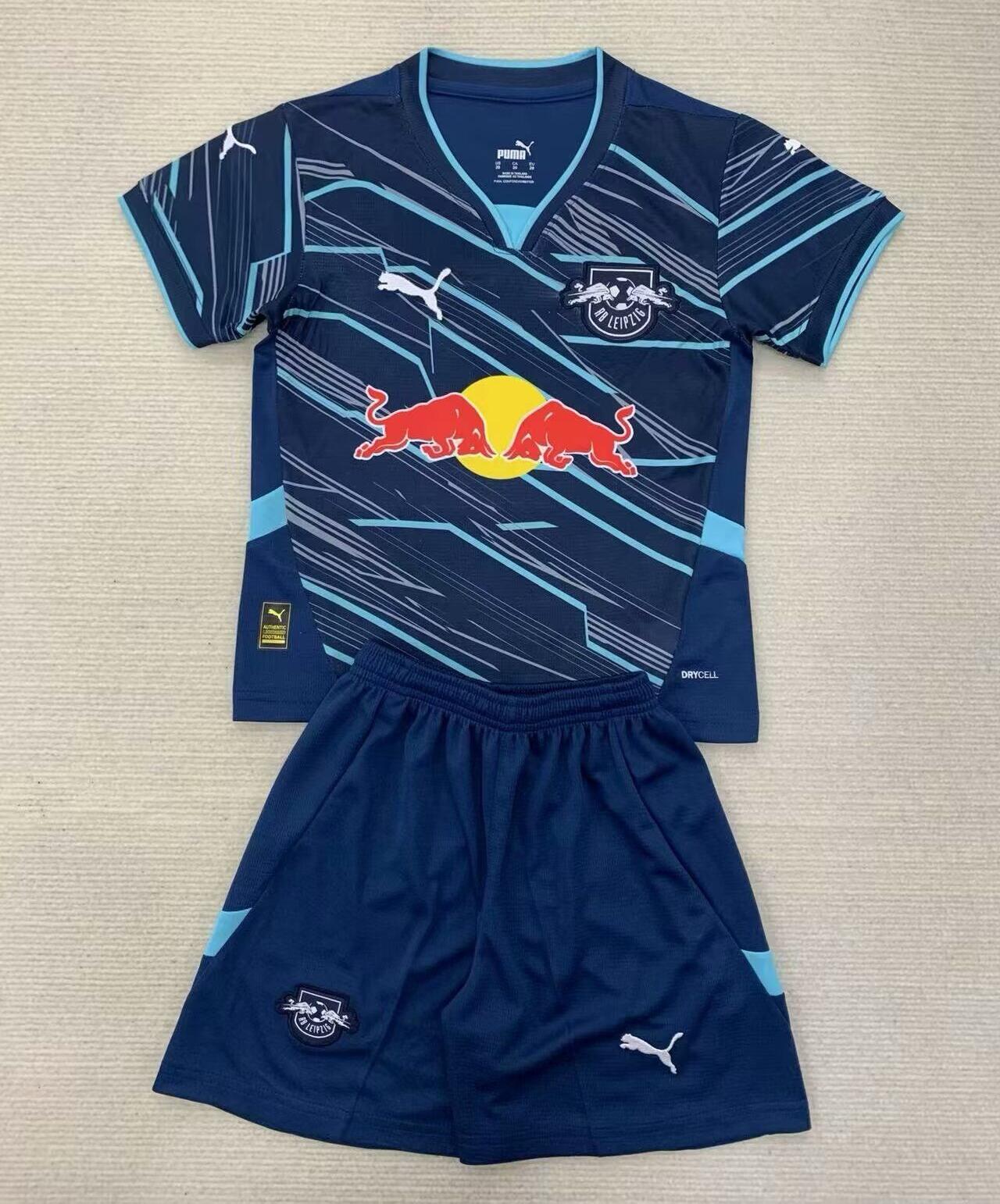 Kids-Leipzig RB 24/25 Third Dark Blue Soccer Jersey